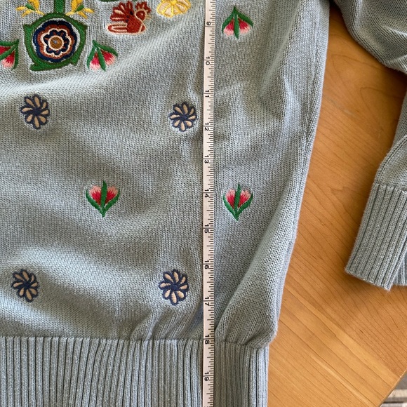 Brooks Brothers Women’s Sweater Small Embroidered Birds Flowers Boho Preppy - Picture 11 of 11